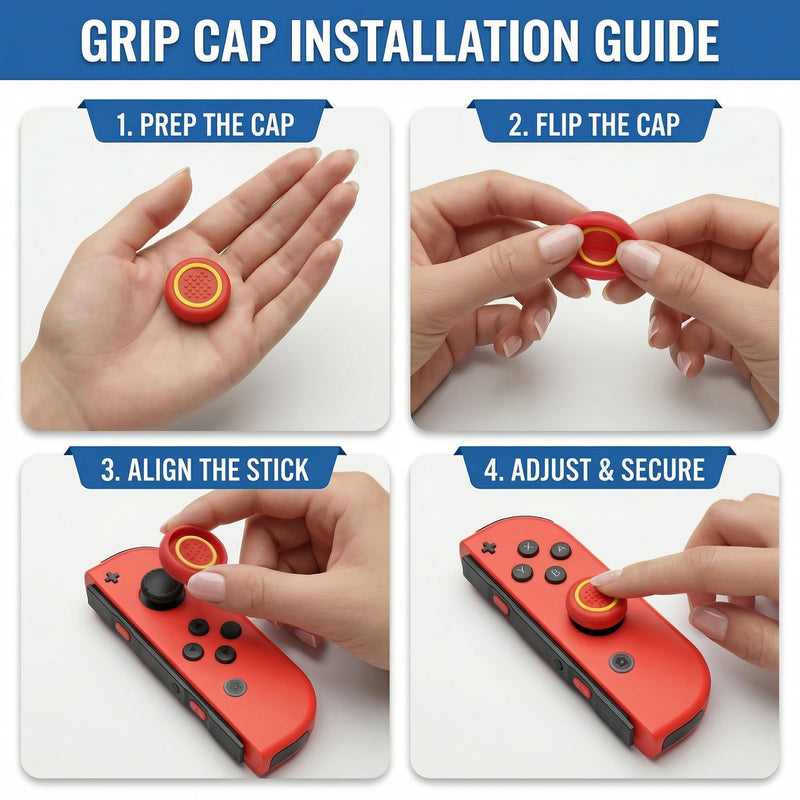 20PCS Optimized Silicone Thumb Grips & Joystick Caps for Nintendo Switch/OLED/Lite JoyCon Controllers Accessories | 10 Colors, Anti-Slip, Anti-Scratch & Enhanced Gaming Experience
