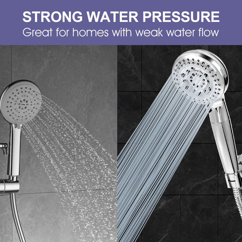 Filtered Shower Head with Handheld, High Pressure, 10 Spray Mode, Shower Head with Filters for Hard Water, Remove Chlorine, Reduce Dry Itchy Skin