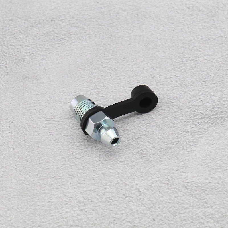 ECSiNG 4Pcs M10x1mm Bolt Bleed Screw with Dust Cap Disc Brake Caliper Exhaust Screw Galvanized Metal Bleed Screw Accessories for Motorcycles Cars Brake Pumps