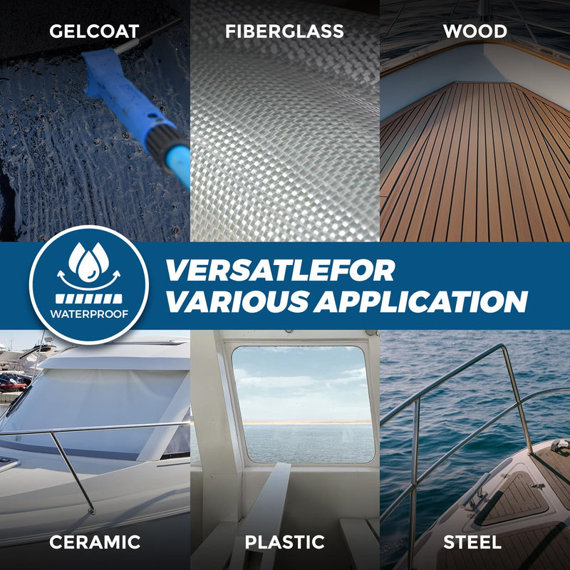 [Crystal Clear] 4200 Marine Sealant Clear - UV-Resistant Waterproof Adhesive for Boats, Windows, Glass & Marine Applications Eco-Friendly, Low Odor (10.5 Oz Tube) Crystal Clear