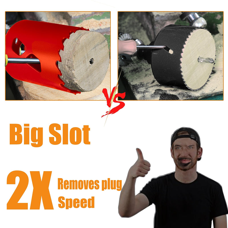 3-1/2 inch Carbide Hole Saw Bit Deep Cutting 2.36” for Multiple Material Hardy Plank Nail Embedded Wood Air Brick Up to 30X Longer Life 3-1/2"(89mm)