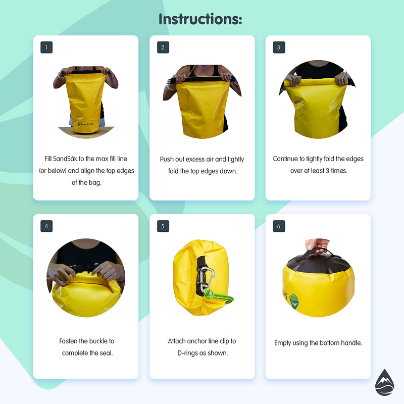 Skog Å Kust SandSåk 2-in-1 PWC Anchor & Dry Bag Yellow