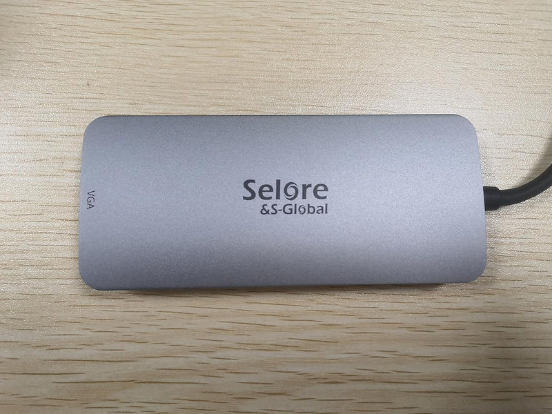 Selore USB C Docking Station Dual HDMI Monitor Adapter USB C Hub 3 Monitors | Triple Monitors Quad Display with Dual HDMI, DP, VGA, 100W PD Charging, 3USB 2.0, USB C Dock Dongle for Dell XPS HP Lenovo 8-in-1 Dual 4K HDMI+DP+VGA