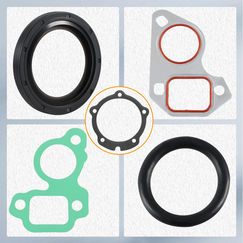 Engine Timing Cover Gasket Kit Compatible with Chevy Silverado, Tahoe, GMC Sierra, Suburban, Yukon, Savana, Cadillac Escalade with GM LS LS1 LS2 LS3 4.8L 5.3L 5.7L 6.0L 6.2L engines，Replace#: 12633904