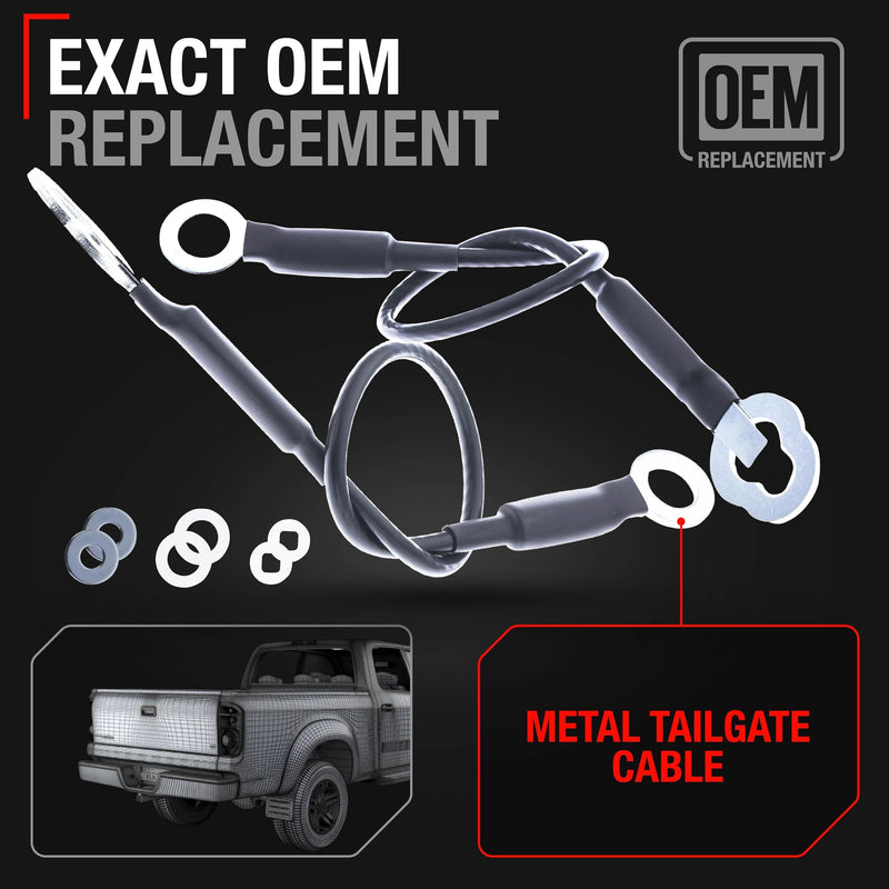 Tailgate Cable Compatible with 2004-2006 Toyota Tundra - OEM Replacement 65770-0C040, 65770-0C050, Left & Right