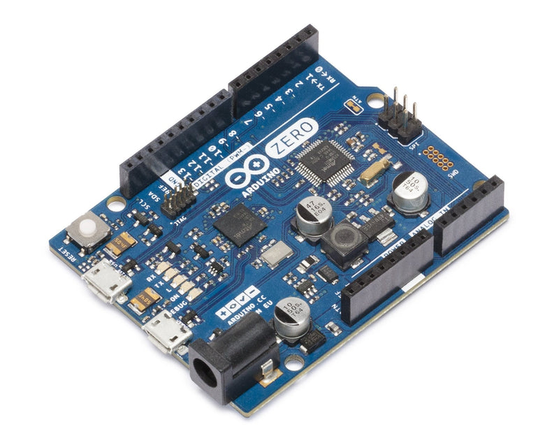 Arduino Zero [ABX00003] – 32-bit ARM Cortex-M0+, 48MHz, 256KB Flash, 32KB SRAM, Native USB, 14 Digital I/O Pins, 6 Analog Inputs, Compatible with Arduino IDE for Embedded and IoT Projects
