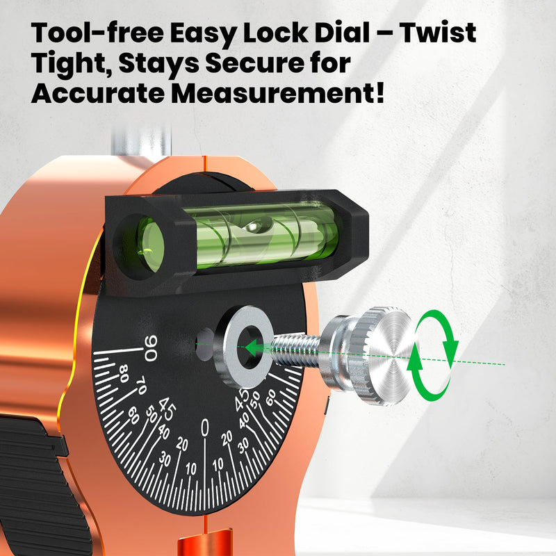 Upgraded Pipe Center Finder, Y-Shape Base with Fully Embedded Magnets, Dial Bubble Protractor – No Tools,Pipe Marking Tool for 0.4" and Above, Pipefitter Tool for Accurate Center Marking