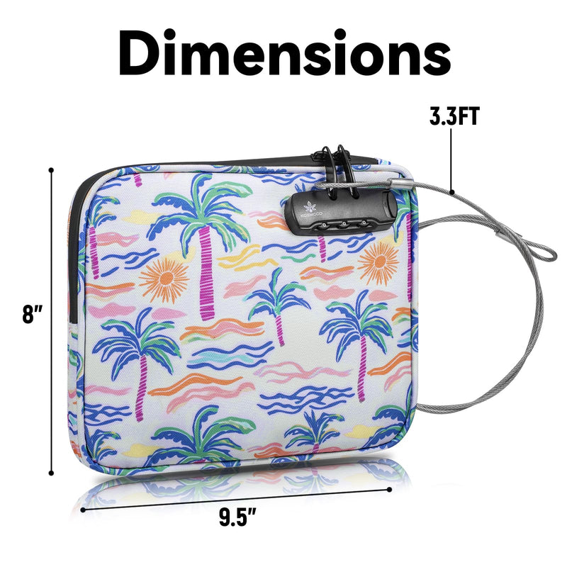 KOSMCCO Beach Locking Bag, Portable Safe, 9x7.5 Inch, Beach Day | Anti-Theft Design, Security Cable Included, Holds Phone Wallet and Keys, Ideal for Beach Pool Cruise and Travel