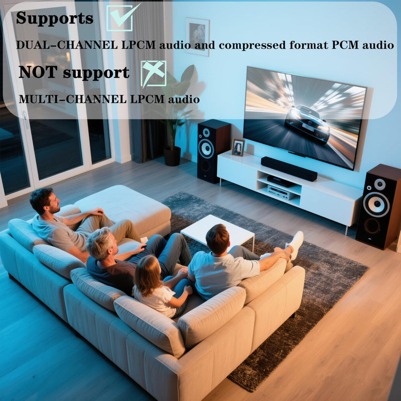 HDMI ARC Audio Extractor, Optical to RCA DAC (Digital to Analog) Convertor, Toslink/SPDIF/Fiber/Coaxial to 3.5mm Headphone Jack Adapter, 192Khz SR, for PS4+/TV/AMP/Soundbar Output