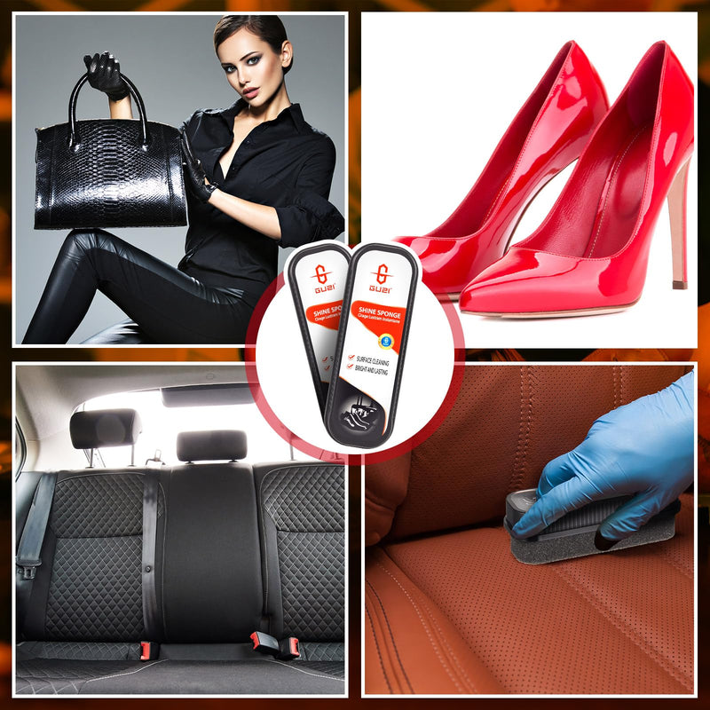 Loopeer 12 Pcs Shoe Shine Sponge Bulk, Instant Leather Shoes Shiner Care for Boots, Leather Accessories Quick Cleaning Fashionable