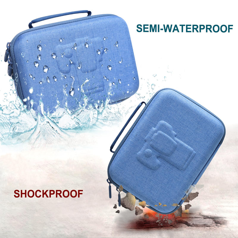 Small Camera Case Bag for Canon EOS Rebel T7/R50//R100 DSLR Camera Blue | Hard Carrying Travel Case for Canon EOS Rebel T7/R50//R100/R6 Mark II/R8/R6 Mark III/R50 V/T6/R10/R5 Mark II DSLR SLR Camera Small
