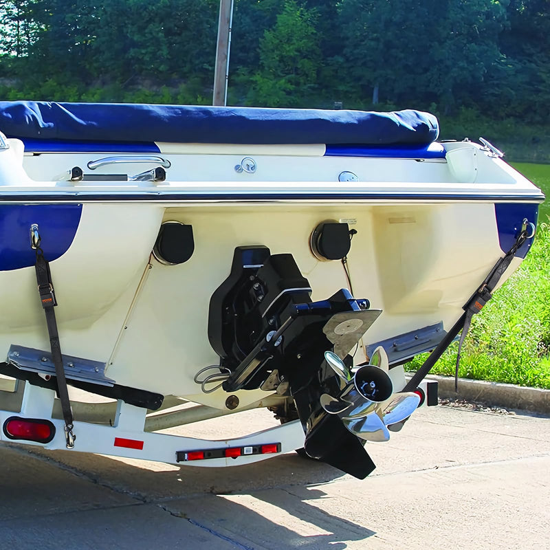 VEVOR Boat Trailer Transom Straps (2PK), 2’’ x 48’’ Adjustable Boat Straps 1,500lb Break Strength with Security Lock S Hooks, Transom Tiedowns for Trailer or Kayak Secure