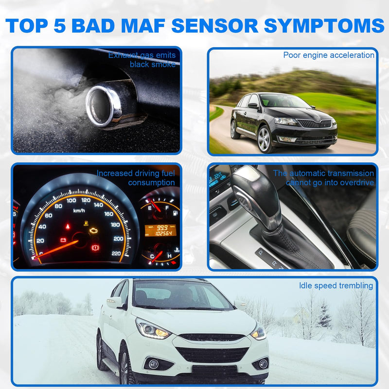 Mass Air Flow Sensor Meter [3-Pins] Compatible with BMW 323i 1999-2000, 325i 2001-2003, 328i 1999-2000, 525i 2001-2003, 528i 1999-2000, 325Ci 2001-2003, 2.5L 2.8L, Replace# 13621432356