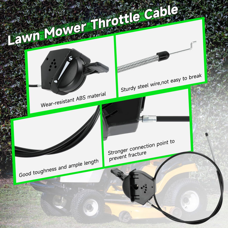946-05098C Throttle Choke Cable Compatible with Cub Cad-et XT1 LT50 LT46 GT50 GT54 XT2 LX46 LX50 Craftsman MTD Riding Lawn Mower, 746-05098C Control Cable Lawnmower Parts 946-05098A 946-05098B 946-05098C