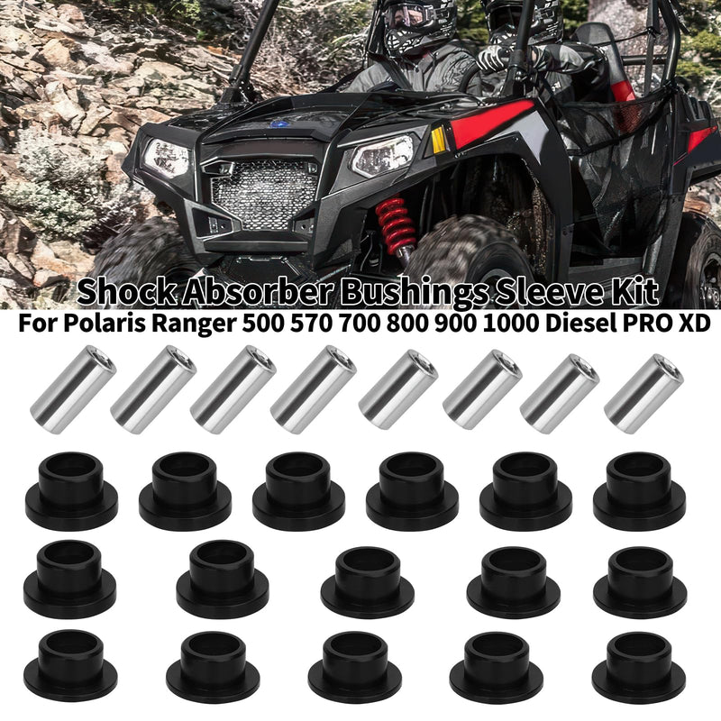 JERBOR 16Pcs Front & Rear Shock Absorber Bushings Sleeve Kit Fit for Polaris Ranger 500 570 700 800 900 1000 Diesel PRO XD
