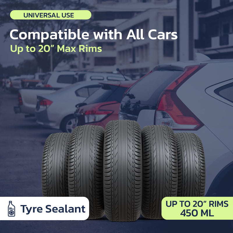 Woowind Tire Sealant Instant Flat Tire Repair Kit (15.22oz) – Seals Punctures Up to 0.236Inch for Cars, Trucks & SUVs – TPMS Safe, All-Weather, Works with Most Inflators, Drive 125mi