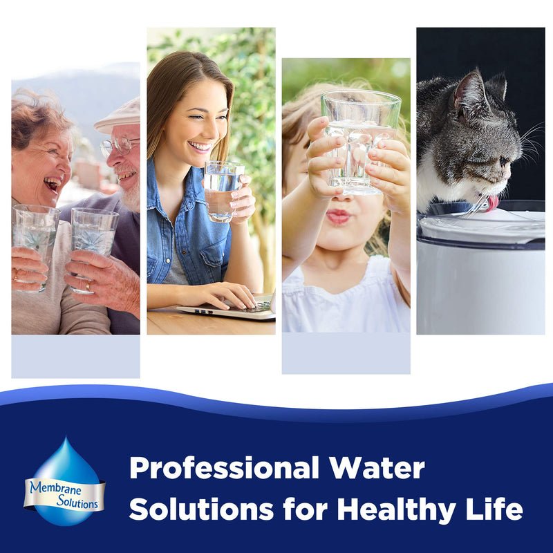 Membrane Solutions 20 Micron 10" x 2.5" Sediment Water Filter Replacement Cartridge for Water Filter 10 x 2.5 inch Whole House Water System, Compatible with GE FXUSC, AP110, WHKF-GD05-6 Pack 6 Count (Pack of 1)