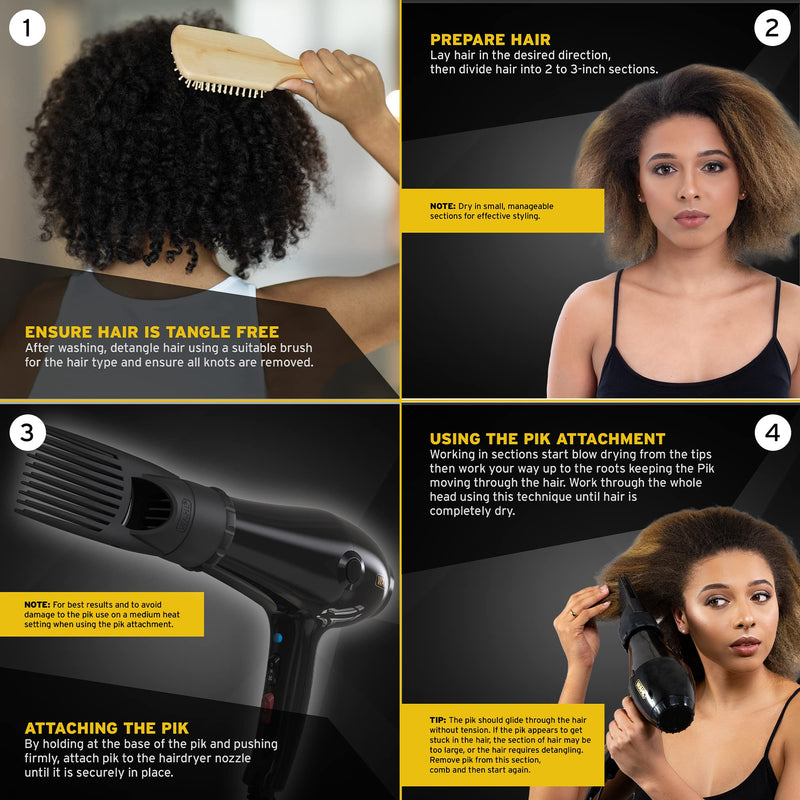 Wahl Powerpik 5000 Hair Dryer, Pik Attachment for Afro Hairstyling Single