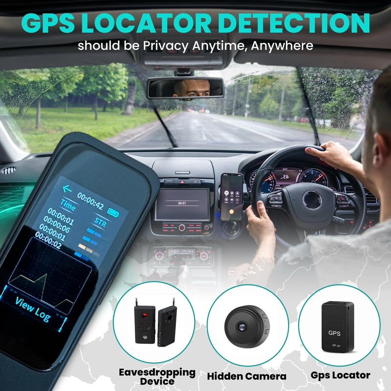 Hidden Camera Detectors – 4/5/7 Mode Touchscreen RF Detector, GPS Tracker Detector & Spy Camera Finder for Hotel, Home, and Car Security 7 Mode – Touch Screen + Alarm + Premium