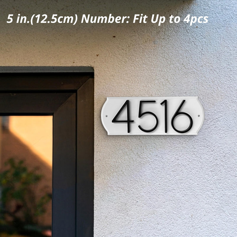 HASWARE Paintable Address Plaque White Block, Modern Design, for DIY, Outside, Home, Street(6" X 16")