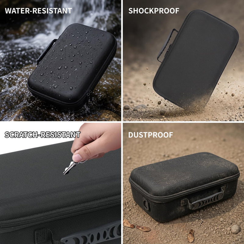 Camera Case for Canon EOS T7/T100/T6/R50/R100/R5/R7/R8/R6 Mark II,SL3 | Travel Protective Carrying Case Fits Camera And Standard Lens, Accessory Pocket For Portable Photography Use. Black