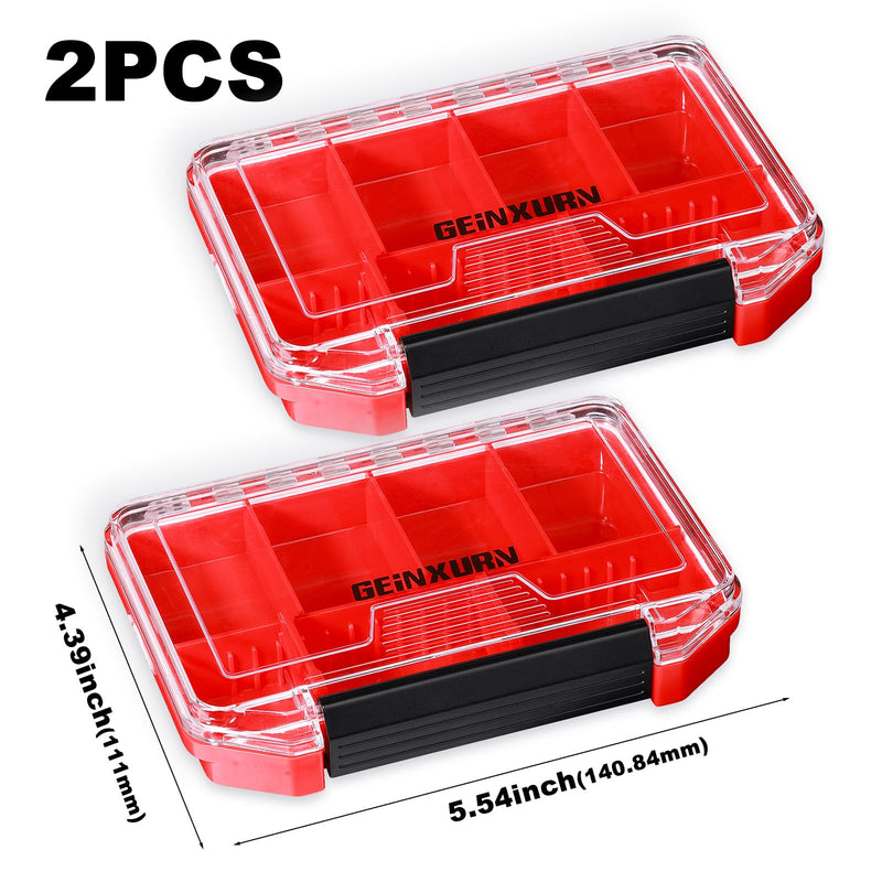 IPX4 Waterproof Small Storage Parts Organizer, Small Parts Case with Removable Dividers, Screwdriver Bit Set Box(2 Boxes) DMBQC-7D