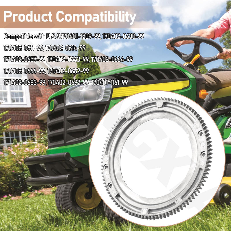 696537 Flywheel Ring Gear Compatible with B&S Toro Cub Cadet Craftman Stens Mower 28P777 28N777 28N707 Replace 392134 399676 150-435 31-056 280104
