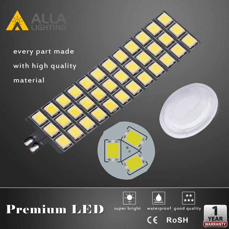 Alla Lighting Upgraded T20 7440 7443 Strobe LED Brake Stop or Back-up Reverse Lights Bulbs, 6000K Xenon White, 7441 W21W 7440LL 7443LL Flashing Lamps Replacement