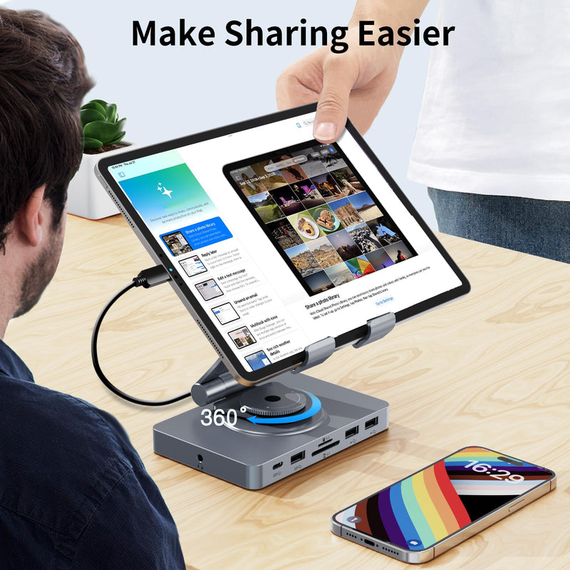 Versatile USB C Hub and Small USB HUB with 2ft Cable