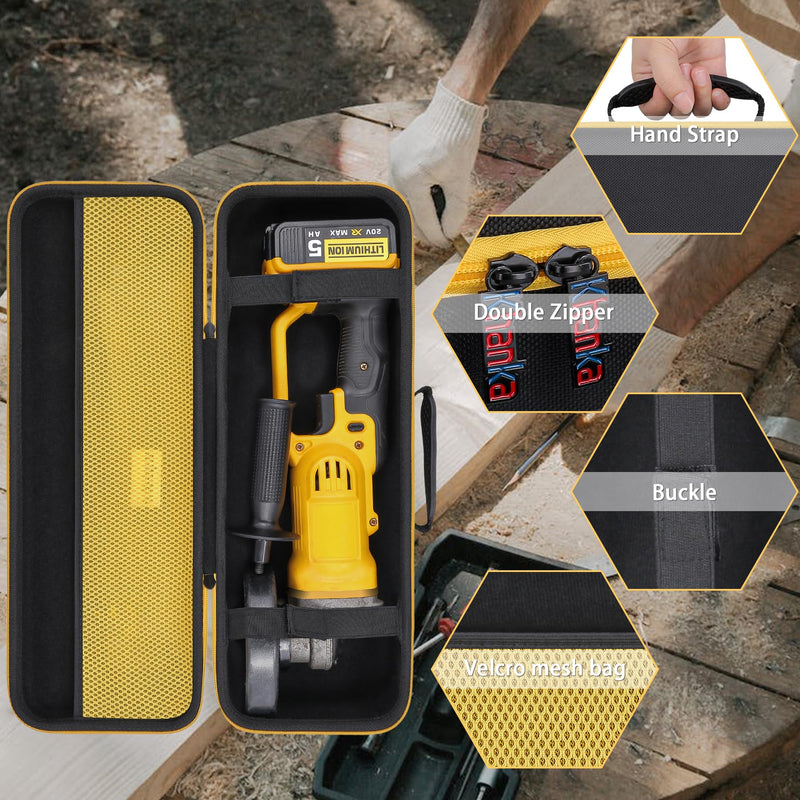 khanka Hard Case for DEWALT DCG412B 20V MAX 4-1/2 Inch Angle Grinder Tool, Cordless,Case Only.