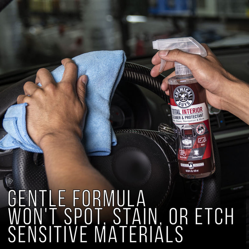Chemical Guys SPI22516 Total Interior Cleaner & Protectant (Safe on Dash, Leather, Vinyl, Plastics, Trim, Glass, Fabric & More), 16 Fl Oz (Pack of 1) (Black Cherry Scent) 16 Fl Oz (Pack of 1) Black Cherry