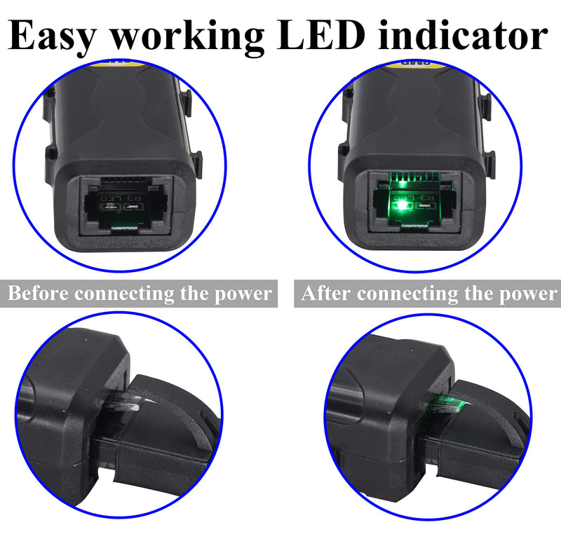 zdyCGTime Passive HD Video Balun BNC to RJ45 Network Transceiver Cat5/Cat6 Adapter Cable with DC Power 720P - 8MP Cat6 to BNC Male Connecto for CCTV Security Surveillance Camera System(16.5cm/4Pairs) 4 Pairs