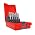 Carbide Rotary Burrs Set with 1/4''Shank 10Pcs Double Cut Solid Tungsten Carbide Rotary Files Bits for Die Grinder Metal Woodworking Drilling Engraving Polishing Grinding (Noble Red) Noble Red