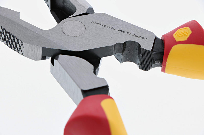 Wiha 32948 Insulated Industrial NE Style Lineman’s Pliers with Crimpers 9.5" One Size
