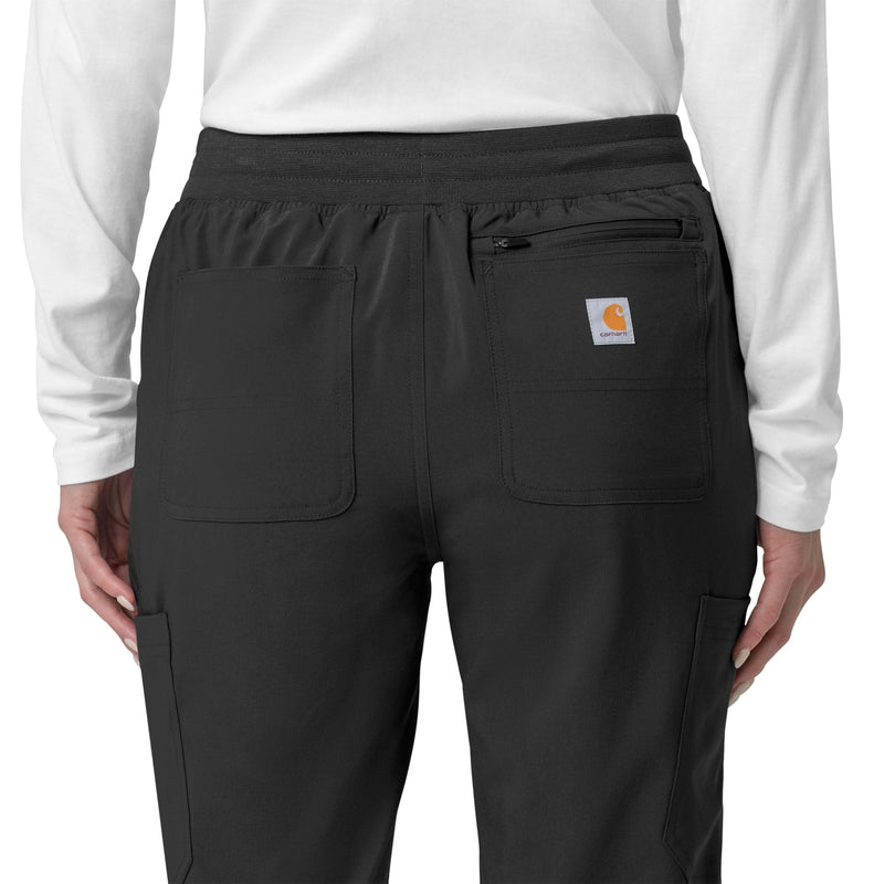 Carhartt Scrubs for Women Force Cross-Flex Cargo Joggers Pants with Drawstring and 8 Pockets Medium Black
