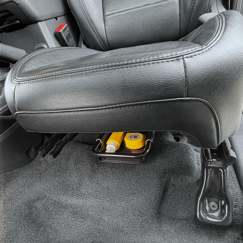 JKCOVER Front Under Seat Storage Organizer Tray Compatible with Jeep Wrangler JL/JLU 2018-2021 2022 2023 2024 2025 and Jeep Gladiator JT Truck 2020-2023 2024 2025 Hidden Accessories （Patented Design） under seat tray