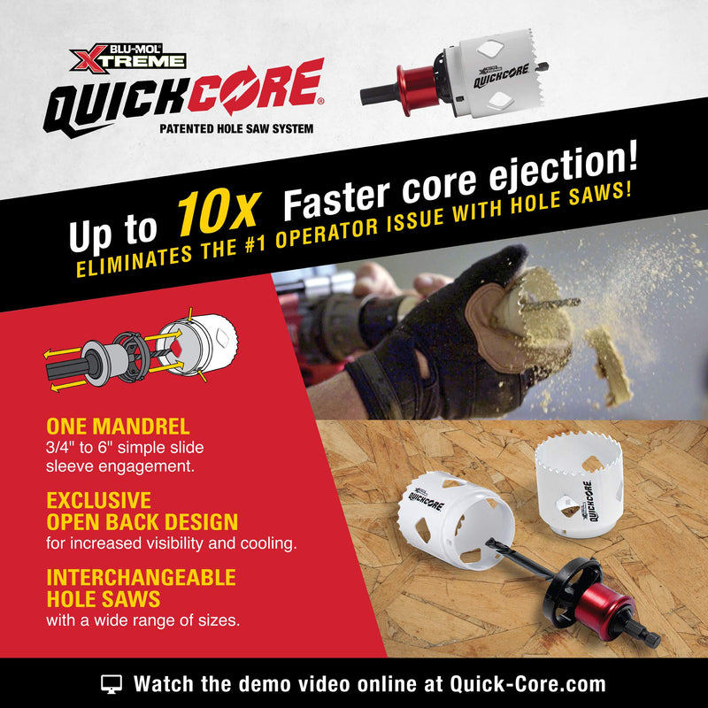 Disston E0100227 Blu-MOL QUICKCORE Xtreme Bi-Metal Hole Saw, 6" 6"