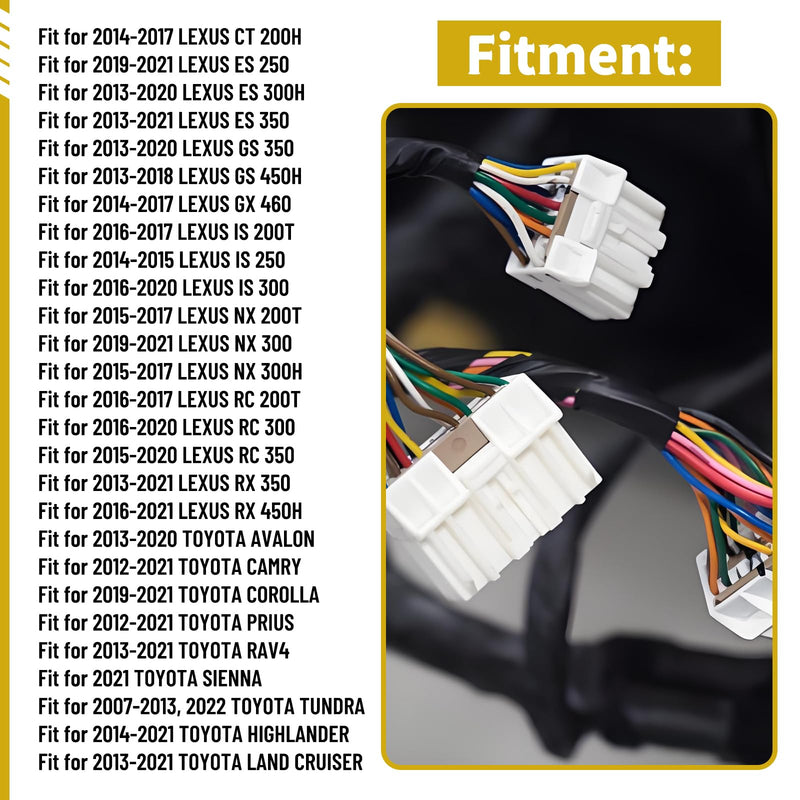 Speaker Connection Harness Fit for Toyota Lexus 2007-2021 Replace APH-TY02 | Car Amplifier Interface Harness, Adapter Wiring Harness