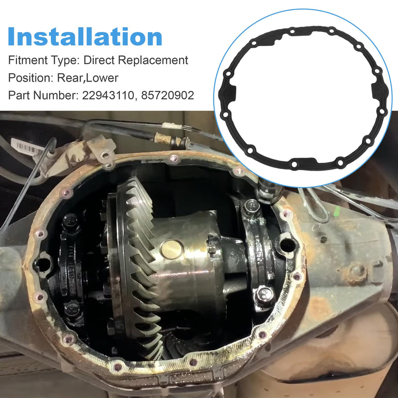 Rear Axle Housing Cover Gasket Differential Seal 22943110 85720902 for Chevrolet Silverado GMC Sierra 1500 2014-2025 Yukon XL 2015-2020