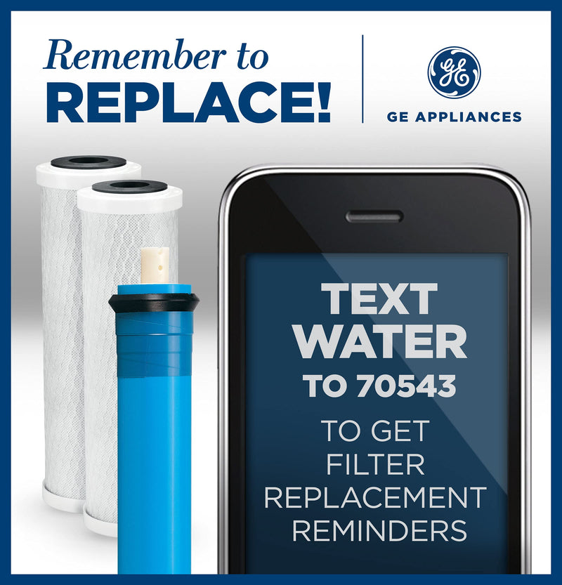 GE FX12P Under Sink Water Filter | Replacement for Reverse Osmosis System | NSF Certified: Reduces Sediment, Rust & Other Impurities from Water | Replace Every 6 Months for Best Results | 2 Filters 2 Count (Pack of 1)