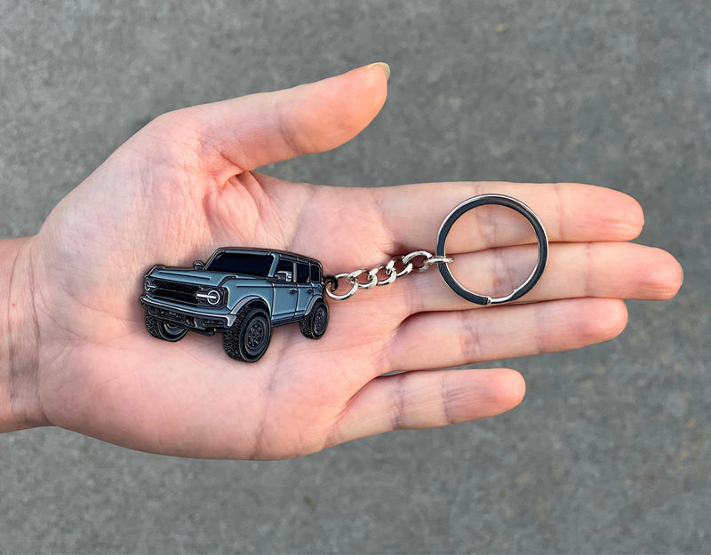 Bronco Keychain Accessories 4 door key chain Fob Cover Cool Mods compatible with Ford Bronco 2022 2023 2024 Area 51