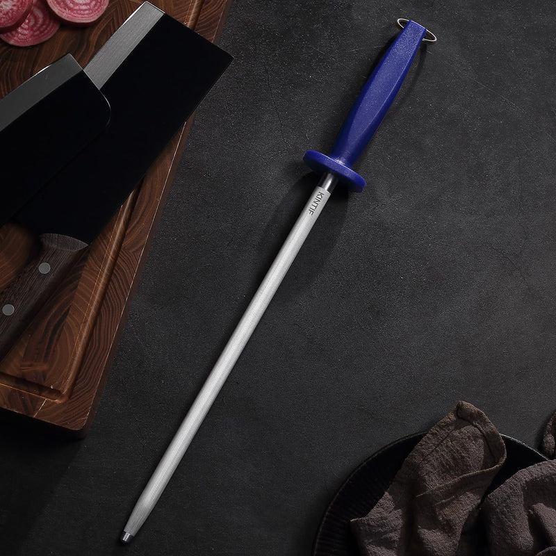 Sharpening Steel Professional Honing Rod for Kitchen Knives Daily Sharpening Maintenance, Knife Sharpeners, High Carbon Steels High hardness 12 inch