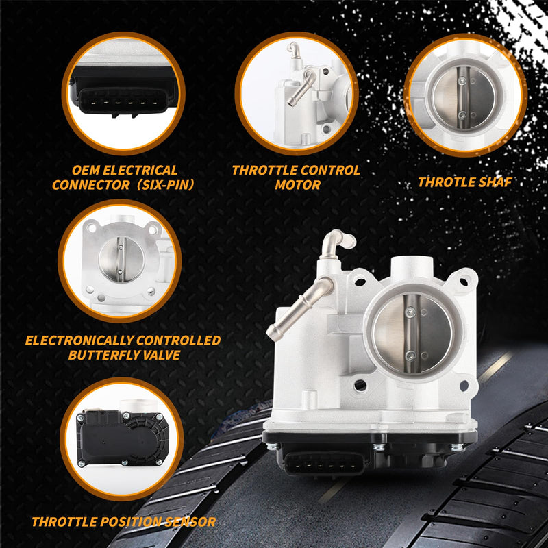 Electronic Throttle Body Assembly Fit for Toyota Yaris 2006-2019 1.5L L4, Replace Part # S20125 977-861 67-8008