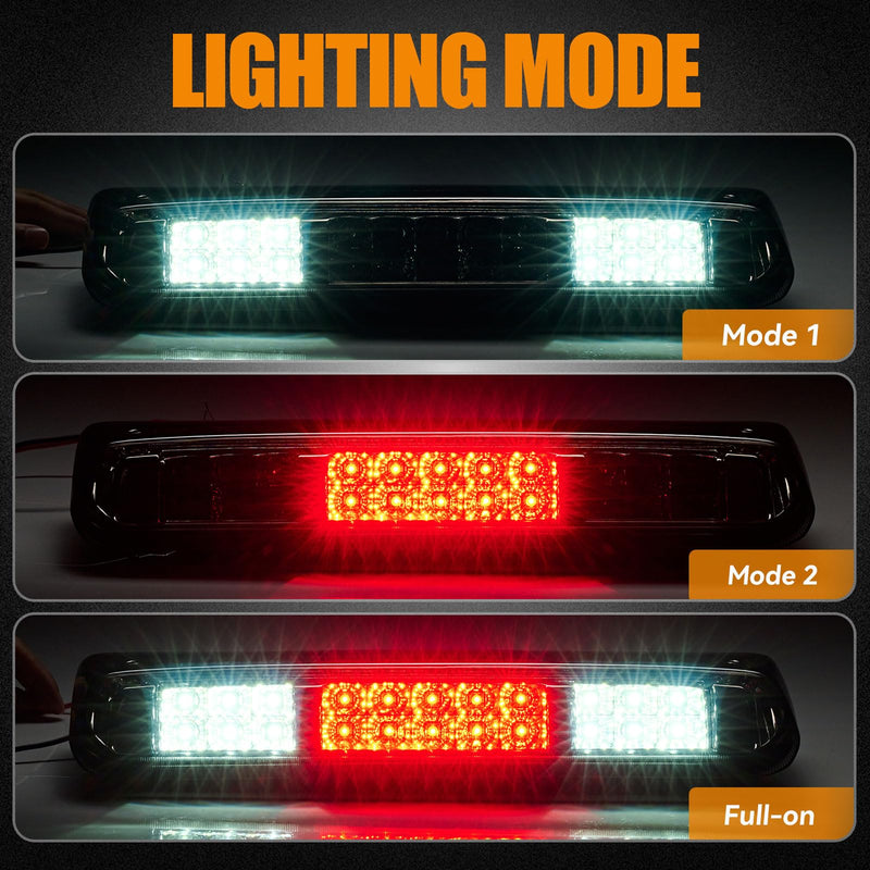 Third 3rd Brake Light LED for 2004 2005 2006 2007 2008 Ford F150, High Mount Rear Brake Lights Assembly for 04-08 F-150, Waterproof Center Cab Cargo Lamp Stop Light 2004-2008 f150