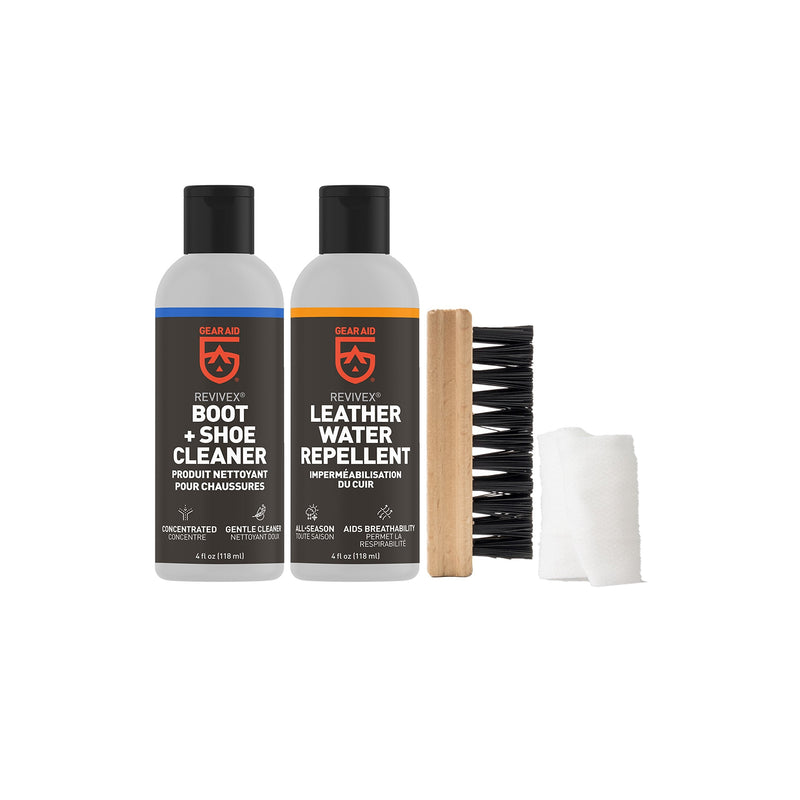 Gear AID Revivex Leather Shoe and Boot Cleaner Conditioning Kit, Restore Your Sneakers, Work and Hiking Boots, Includes Soap 1 Pack