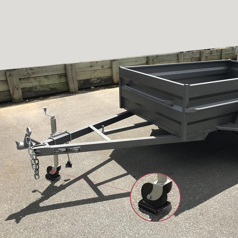 LEORAY Jack Wheel Chock, Reinforced Rubber Jack Caster Wheel Dock for Caravans and Trailers Single Wheel