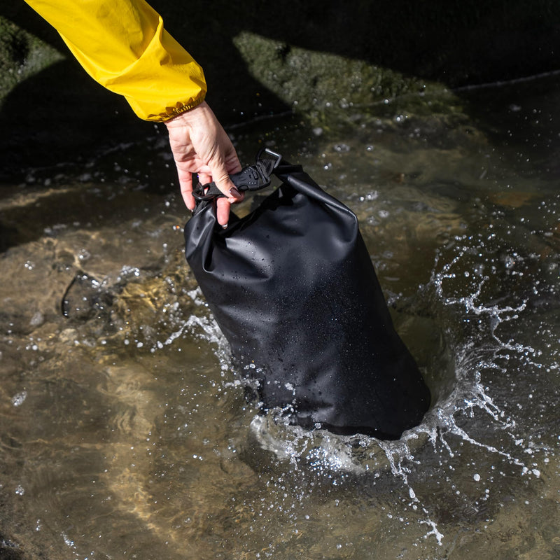Ho Stevie! Heavy Duty Waterproof Dry Bag - Keeps Your Stuff Dry, on Surf Trips, Camping, or Any Adventure (Black, 20L) Black