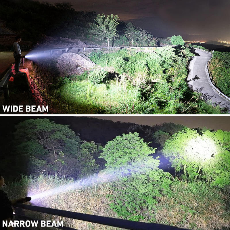 LBE Rechargeable Brightest LED Flashlight, 99,000 High Lumens Super Bright Powerful Flashlight with 5 Modes, IPX7 Waterproof Handheld Large Flash Light for Emergencies Camping
