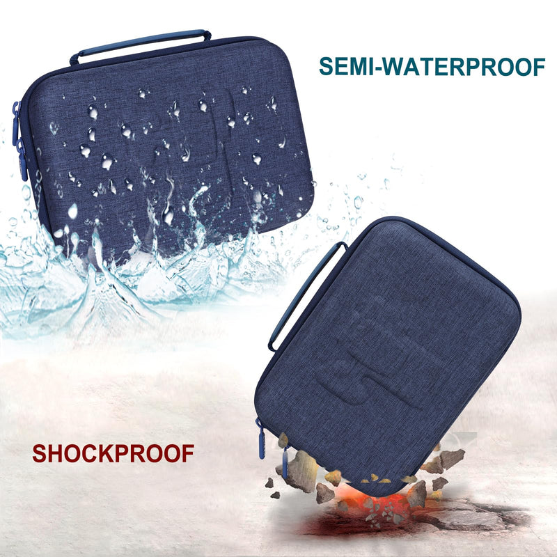 Small Camera Case Bag for Canon EOS Rebel T7/R50//R100 DSLR Camera Navy | Hard Carrying Travel Case for Canon EOS Rebel T7/R50//R100/R6 Mark II/R8/R6 Mark III/R50 V/T6/R10/R5 Mark II DSLR SLR Camera Navy Blue Small
