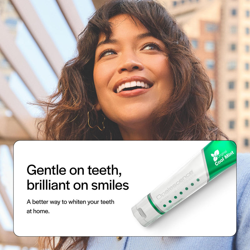 Opalescence Whitening Toothpaste Original Formula (Pack of 2) - Oral Care, Mint Flavor, Gluten Free - 4.7 Ounce - TP-5166-3. Includes Toothbrush- Developed by Leaders in Professional Whitening 5166-2T Mint-Original 4.7 Ounce (Pack of 2)